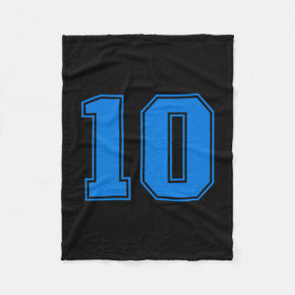 Blå sportsteam enhet nummer #10 premium tri-blend  fleecefilt