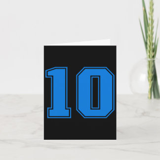 Blå sportsteam enhet nummer #10 premium tri-blend  kort