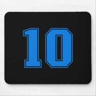 Blå sportsteam enhet nummer #10 premium tri-blend  musmatta