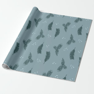 Blå Spruce Gräs och Papper påfyllning av ludd Presentpapper