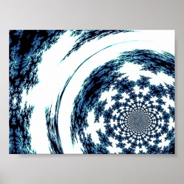 Blå spun-trådar poster (Framsidan)