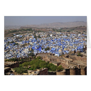 Blå stad sedd från Mehrangarh Fort / Jodhpur, Hälsningskort