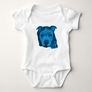 Blå Staffy Valp T Shirt