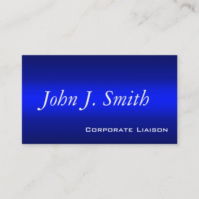 Blå standardblad för Affärskort Visitkort (Framsida)