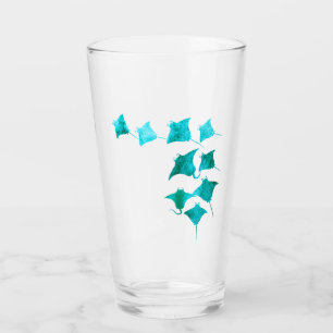 Blå staplar glaskopp