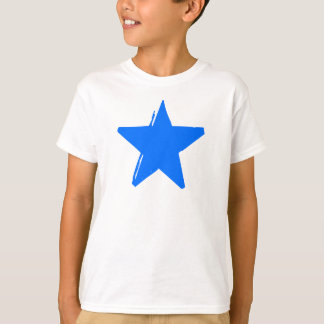 blå STAR vit t-shirt