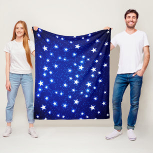 Blå Stargazer Fleecefilt