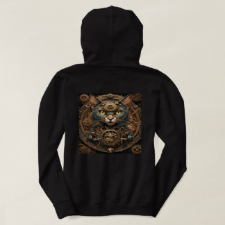 blå steampunk, katt AI art hoodie T Shirt