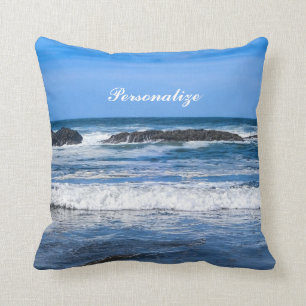 Blå Stilla Havet Med Namn Kudde