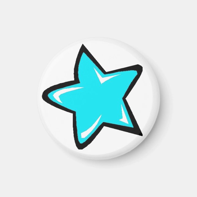 Blå stjärna 2 magnet (Framsidan)