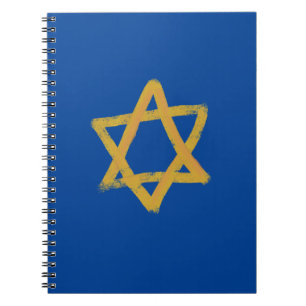 Blå stjärna i David Notebook Anteckningsbok