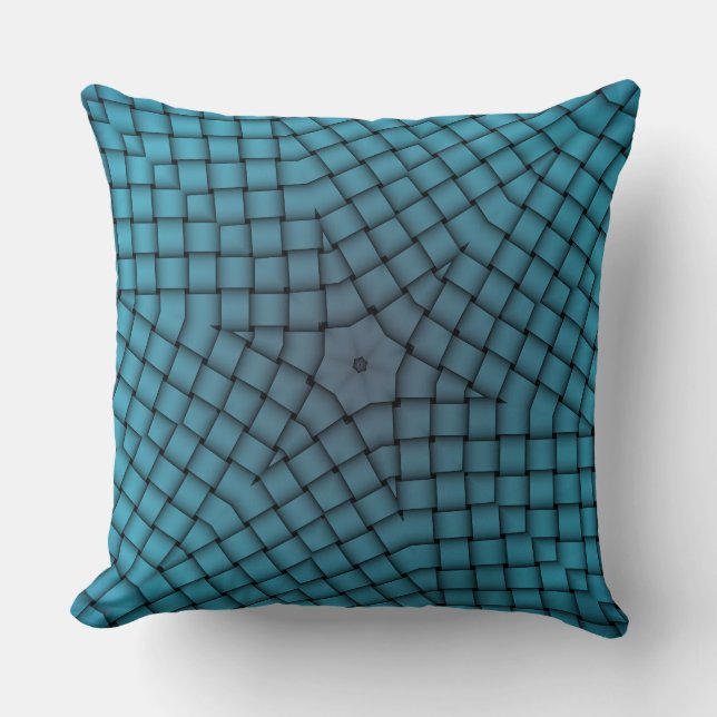 Blå stjärna, Mönster Pillow Kudde (Framsida)
