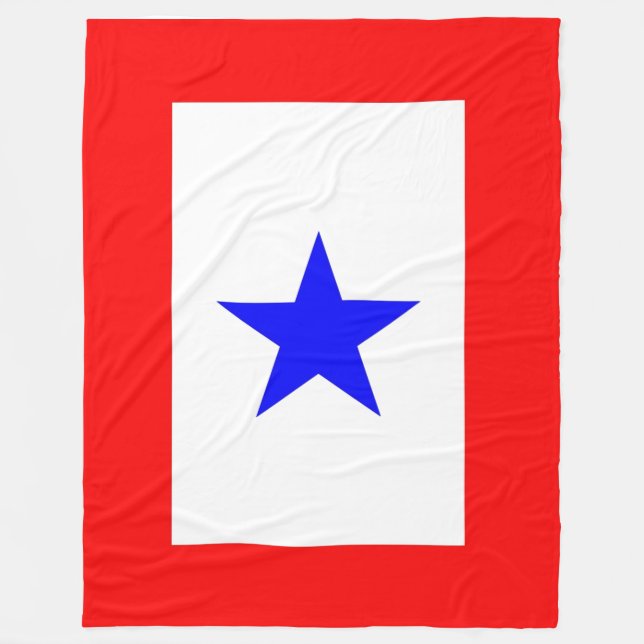 Blå stjärna Mor Fleecefilt (Framsidan)