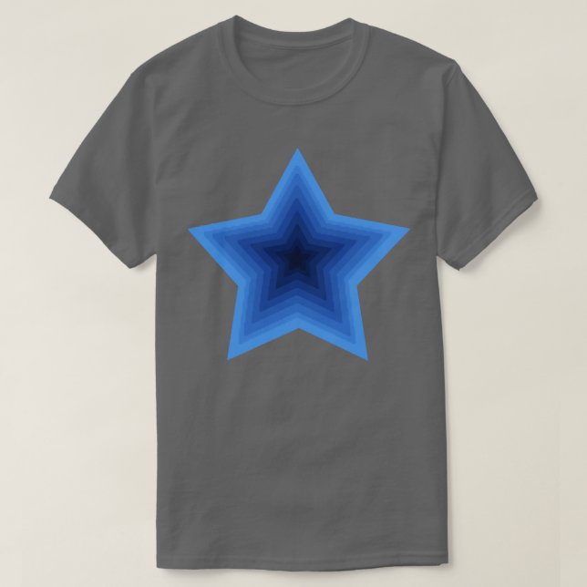 Blå stjärna t shirt (Design framsida)