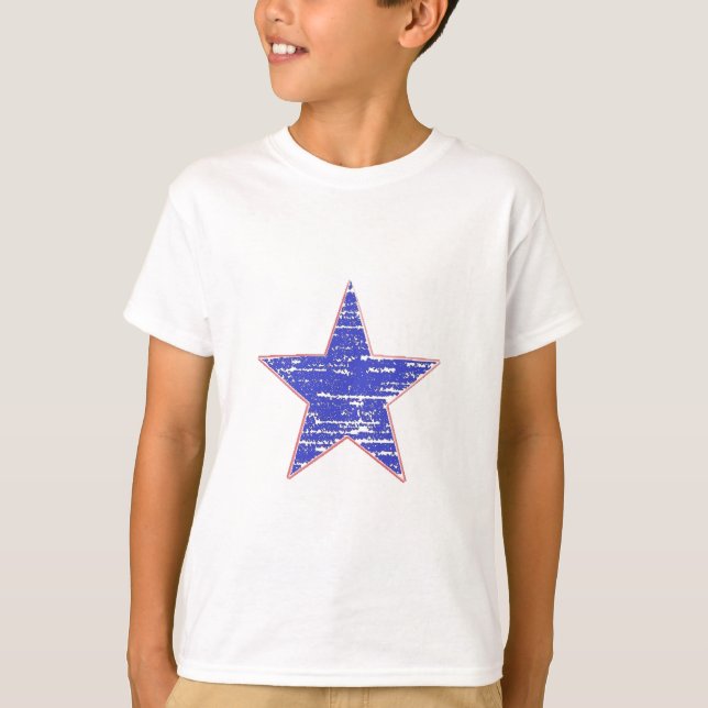 Blå stjärna tee shirt (Framsida)