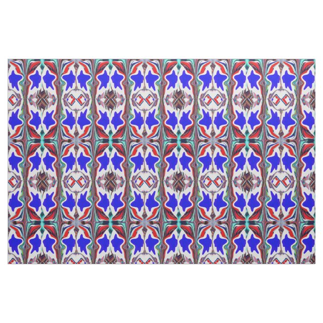 Blå stjärna tyg (Fat Quarter)