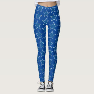 Blå stjärna USA patriotiska sommarleggings Leggings