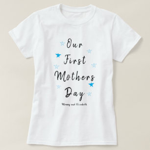 Blå stjärna vår första Mors dag, T-Shirt