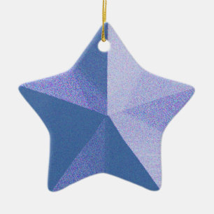 Blå stjärnans mall för Anpassade för ornament