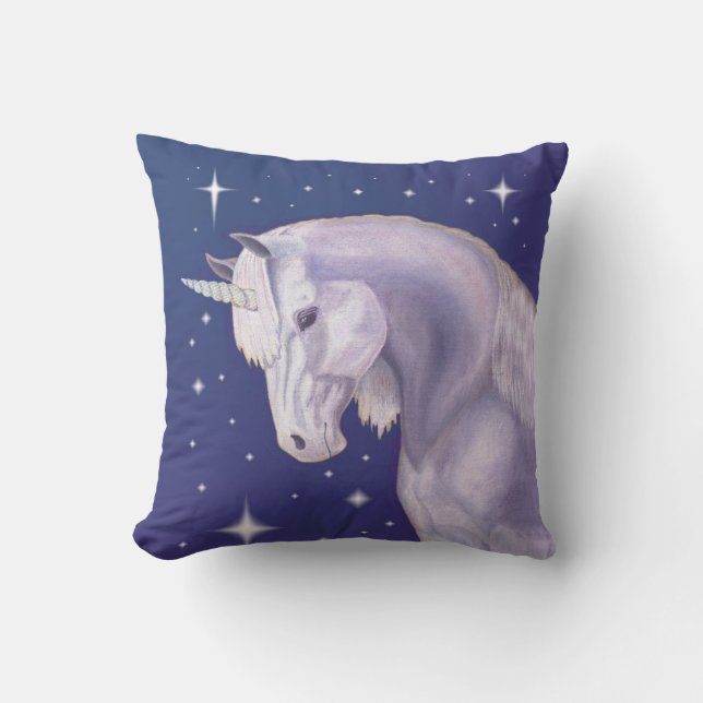 Blå stjärnans Unicornkudde Kudde (Framsida)