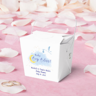 Blå Stjärnbelyst Baby Boy Bliss Stork Special Leve Presentaskar