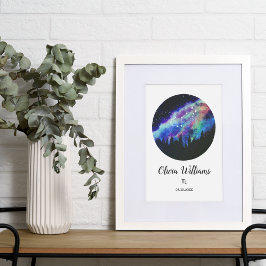 Blå stjärnbild Skorpionen Horoskoptecken Present Poster