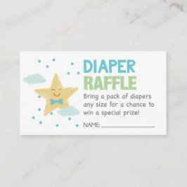 Blå stjärnblöjor Raffle Biljett Tilläggskort