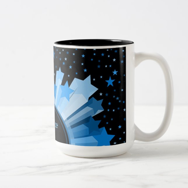 Blå stjärnburst Mugg (Höger)