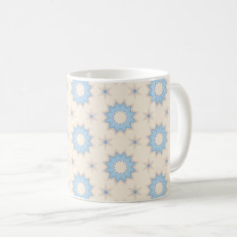 Blå Stjärnexplosion Geometri Kaffemugg