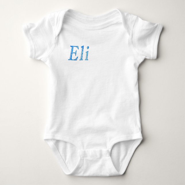 Blå Stjärnig Eli Namn, T Shirt (Framsida)