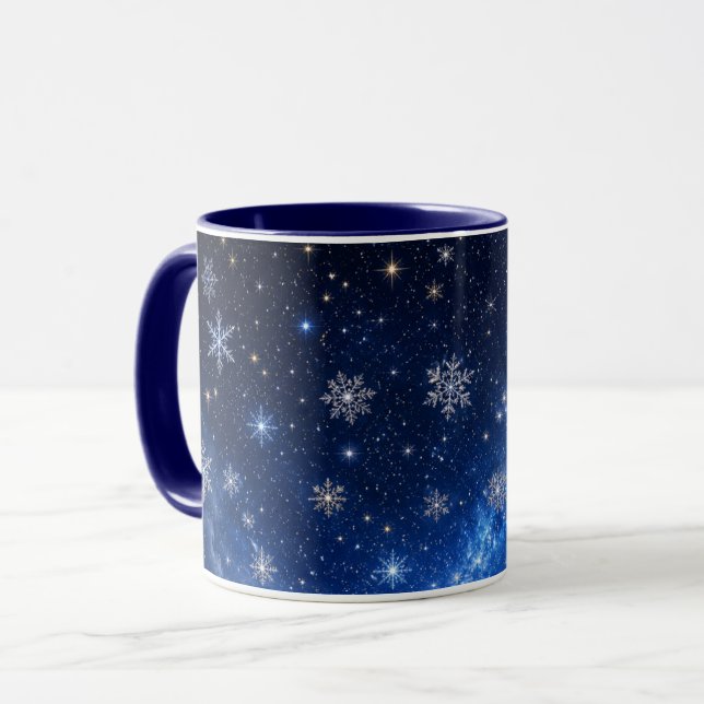 BLÅ STJÄRNIG NATTHIMMEL |  CELESTIAL MUG MUGG (Framsida vänster)