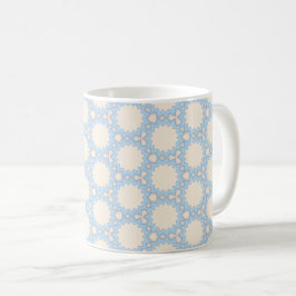 Blå stjärnmosaikgeometri kaffemugg