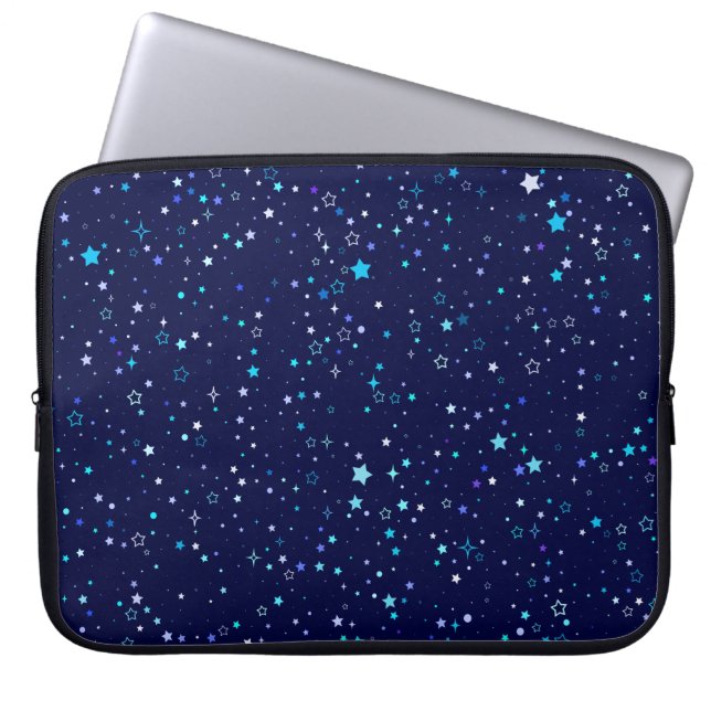 Blå stjärnor 2 - Laptop sleeve 15 tum (Framsidan)