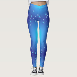 Blå stjärnor Kvinnors bensin Leggings