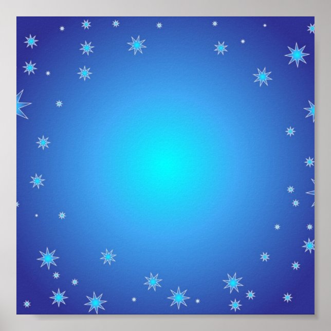 Blå stjärnor Poster (Framsidan)