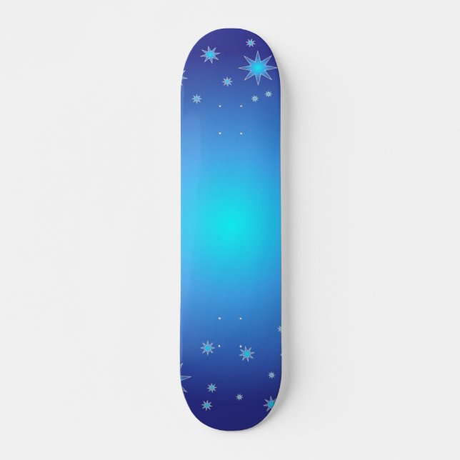 Blå stjärnor Skateboard (Framsida)