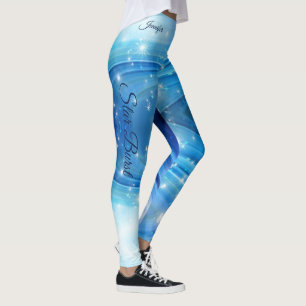 Blå stjärnornas brinnande baljväxter utövar By Leggings