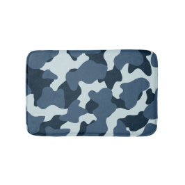 Blå stora kupor badrumsmatta