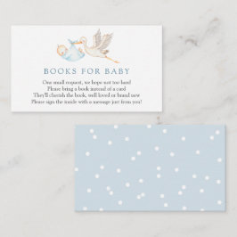 Blå Stork Bok för Baby infogningskort Tilläggskort