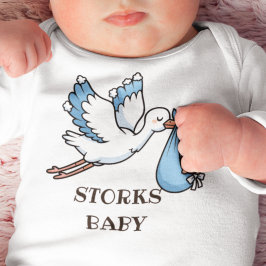 Blå storkar t shirt