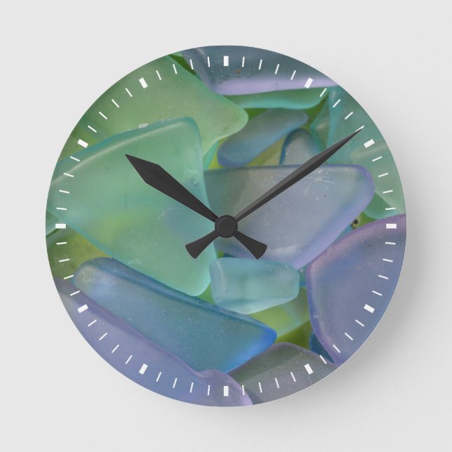 Blå strandglas, Alaska Rund Klocka (Framsida)