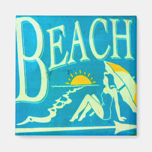 blå strandmagnet magnet
