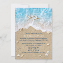 Blå Strandvågor & Sjöstjärna Efter Bröllop