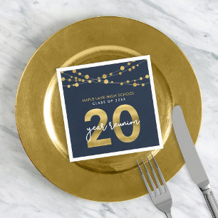 Blå strängar av Ljus 20-årsklassåterförening Pappersservett