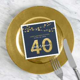 Blå strängar av Ljus 40 års återförening av klass Pappersservett