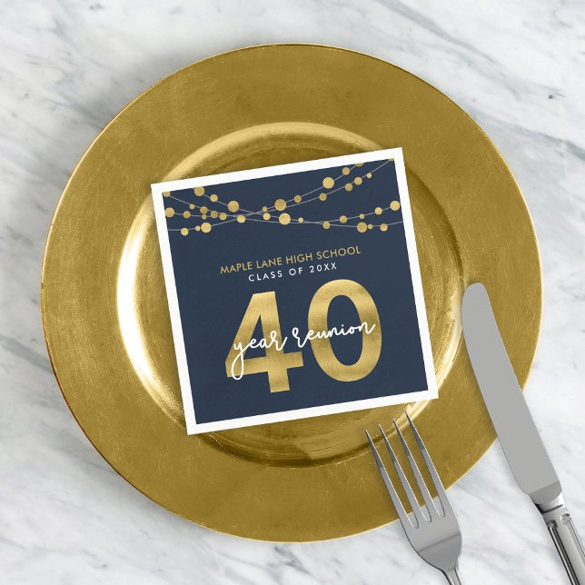 Blå strängar av Ljus 40 års återförening av klass Pappersservett (Skapare uppladdad)