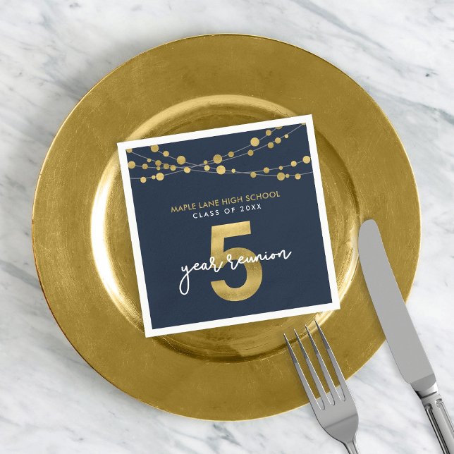 Blå strängar i Ljus 5-årsklass Pappersservett (Skapare uppladdad)