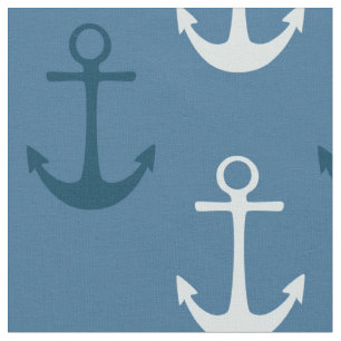 Blå struktur för Nautiska ankor Tyg