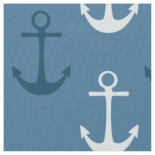 Blå struktur för Nautiska ankor Tyg (Närbild)