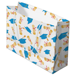 Blå Student Cap och diplomat Mönster